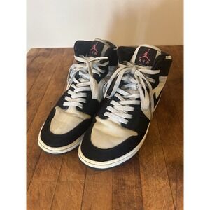 Air Jordan 1 Retro High GS Pure Platinum Black Pink Youth Sneakers 9Y 332148